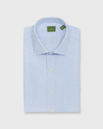 Load image into Gallery viewer, Spread Collar Dress Shirt in Blue Graph Check Poplin

