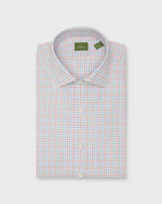 Load image into Gallery viewer, Spread Collar Dress Shirt in Sky/Green/Poppy Check Poplin
