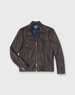 Load image into Gallery viewer, Moto Jacket in Dark Brown Leather
