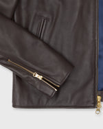 Load image into Gallery viewer, Moto Jacket in Dark Brown Leather
