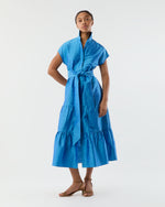 Load image into Gallery viewer, Sophia Dress in Iris Silk Dupioni
