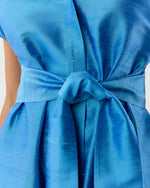 Load image into Gallery viewer, Sophia Dress in Iris Silk Dupioni
