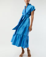 Load image into Gallery viewer, Sophia Dress in Iris Silk Dupioni
