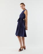 Load image into Gallery viewer, Joelle Dress in Navy Lightweight Poplin
