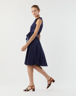 Load image into Gallery viewer, Joelle Dress in Navy Lightweight Poplin
