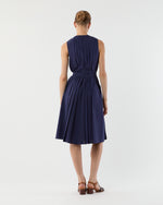 Load image into Gallery viewer, Joelle Dress in Navy Lightweight Poplin
