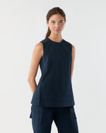 Load image into Gallery viewer, Jo Tunic in Navy Paperweight Stretch Poplin
