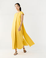 Load image into Gallery viewer, Scarlett Dress in Marigold Paperweight Stretch Poplin
