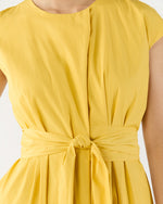 Load image into Gallery viewer, Scarlett Dress in Marigold Paperweight Stretch Poplin

