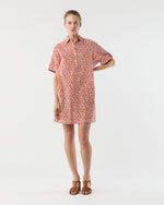 Load image into Gallery viewer, Molly Dress in Orange/Multi Floral Seersucker
