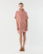 Load image into Gallery viewer, Molly Dress in Orange/Multi Floral Seersucker

