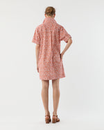 Load image into Gallery viewer, Molly Dress in Orange/Multi Floral Seersucker
