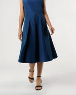 Load image into Gallery viewer, Arielle Dress in Petrol Nylon Faille
