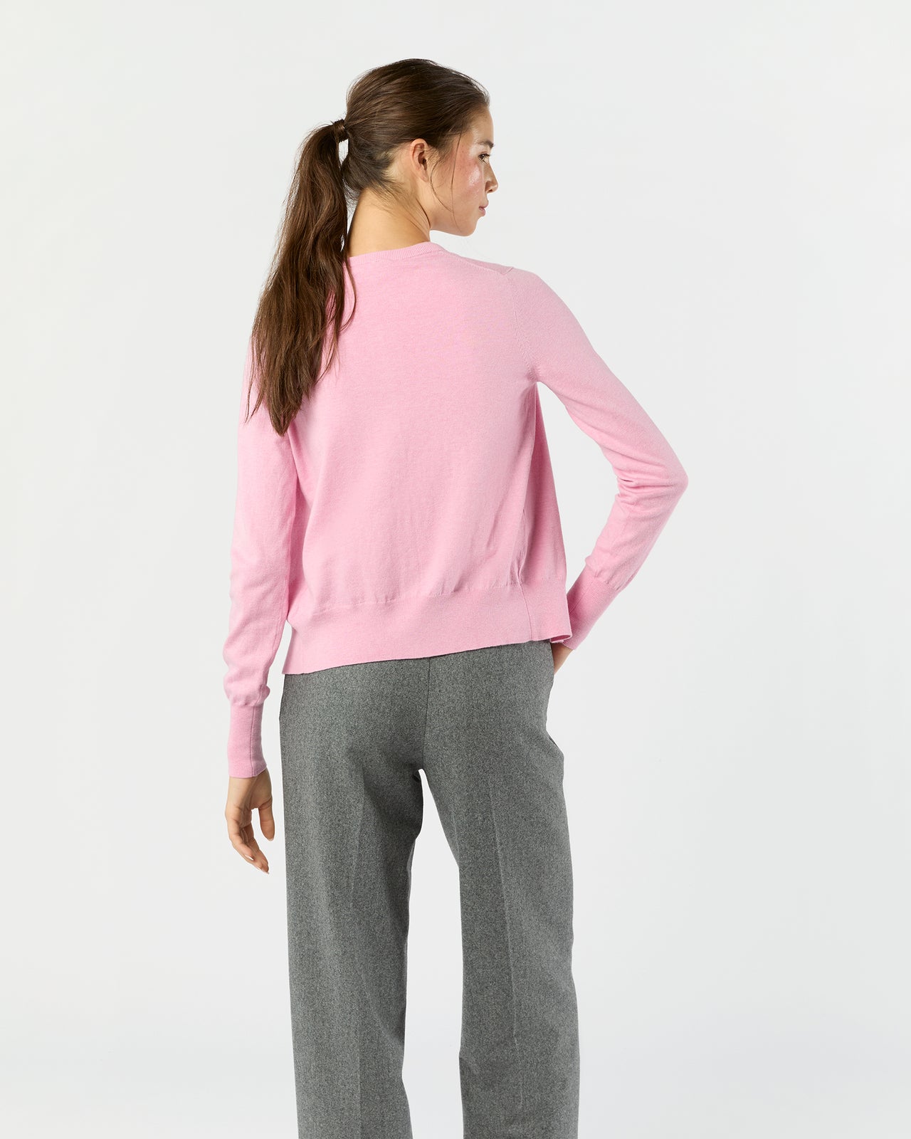Rosie Cardigan in Heather Rose Cotton/Silk