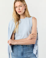 Load image into Gallery viewer, Rosie Shell in Heather Sky Cotton/Silk
