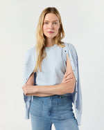 Load image into Gallery viewer, Rosie Cardigan in Heather Sky Cotton/Silk
