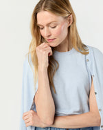 Load image into Gallery viewer, Rosie Shell in Heather Sky Cotton/Silk
