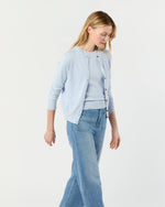 Load image into Gallery viewer, Rosie Cardigan in Heather Sky Cotton/Silk
