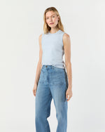 Load image into Gallery viewer, Rosie Shell in Heather Sky Cotton/Silk

