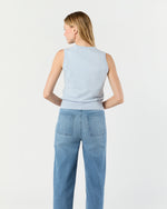 Load image into Gallery viewer, Rosie Shell in Heather Sky Cotton/Silk
