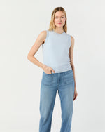 Load image into Gallery viewer, Rosie Shell in Heather Sky Cotton/Silk
