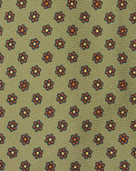 Load image into Gallery viewer, Silk Print Tie in Olive/Brown Multi Flower
