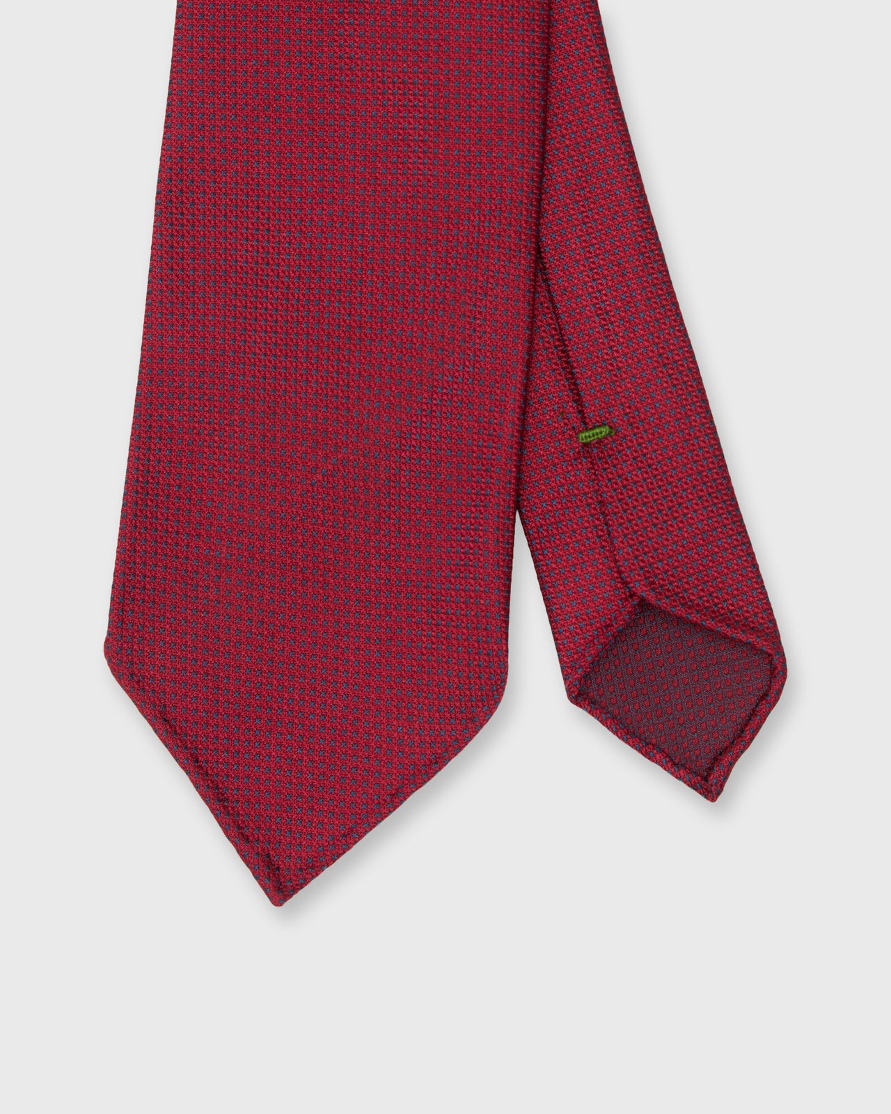 Silk Woven Tie in Red/Navy Diamond