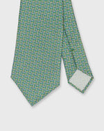 Load image into Gallery viewer, Silk Print Tie in Green/Sky/Yellow Links
