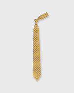 Load image into Gallery viewer, Linen Print Tie in Yellow/Blue Medallion
