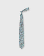 Load image into Gallery viewer, Linen Print Tie in Lovat/Brown Floral
