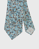 Load image into Gallery viewer, Linen Print Tie in Lovat/Brown Floral

