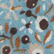 Linen Print Tie in Lovat/Brown Floral