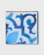 Load image into Gallery viewer, Cotton Print Pocket Square in Navy Tapestry
