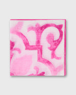 Load image into Gallery viewer, Cotton Print Pocket Square in Pink Tapestry
