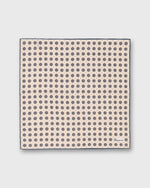 Load image into Gallery viewer, Linen Print Pocket Square in Bone/Khaki/Navy Foulard
