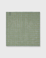 Load image into Gallery viewer, Hand-Rolled Cotolino Print Pocket Square in Olive/Blue/Orange Flower
