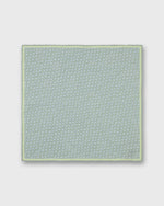 Load image into Gallery viewer, Hand-Rolled Linen/Cotton Print Pocket Square in Sage/Bone/Clover Multi Flower
