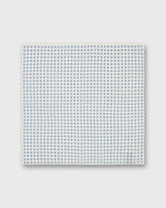 Load image into Gallery viewer, Hand-Rolled Linen/Cotton Print Pocket Square in Bone/Navy Mini Paisley
