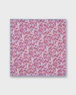Load image into Gallery viewer, Hand-Rolled Linen/Cotton Print Pocket Square in Beet/Lilac/Bone Floral
