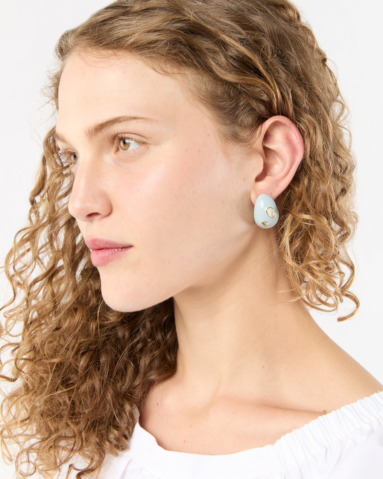 Mini Arp Earrings in Studded Mist