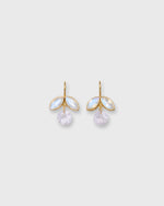 Load image into Gallery viewer, Apple Earrings in Rainbow Moonstone &amp; Rose Quartz
