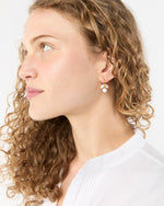 Load image into Gallery viewer, Apple Earrings in Rainbow Moonstone &amp; Rose Quartz
