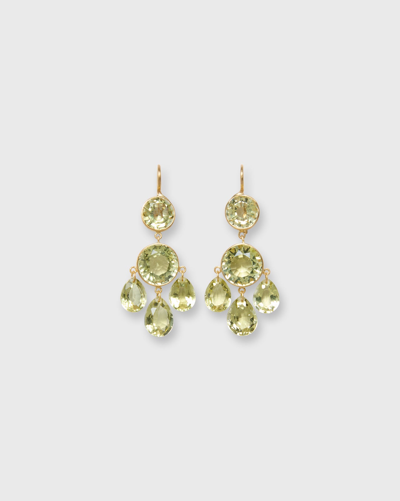 Small Gabrielle D'Estrées Earrings in Lemon Quartz