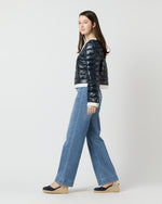 Load image into Gallery viewer, Short Jacket with Matte Trim in Navy

