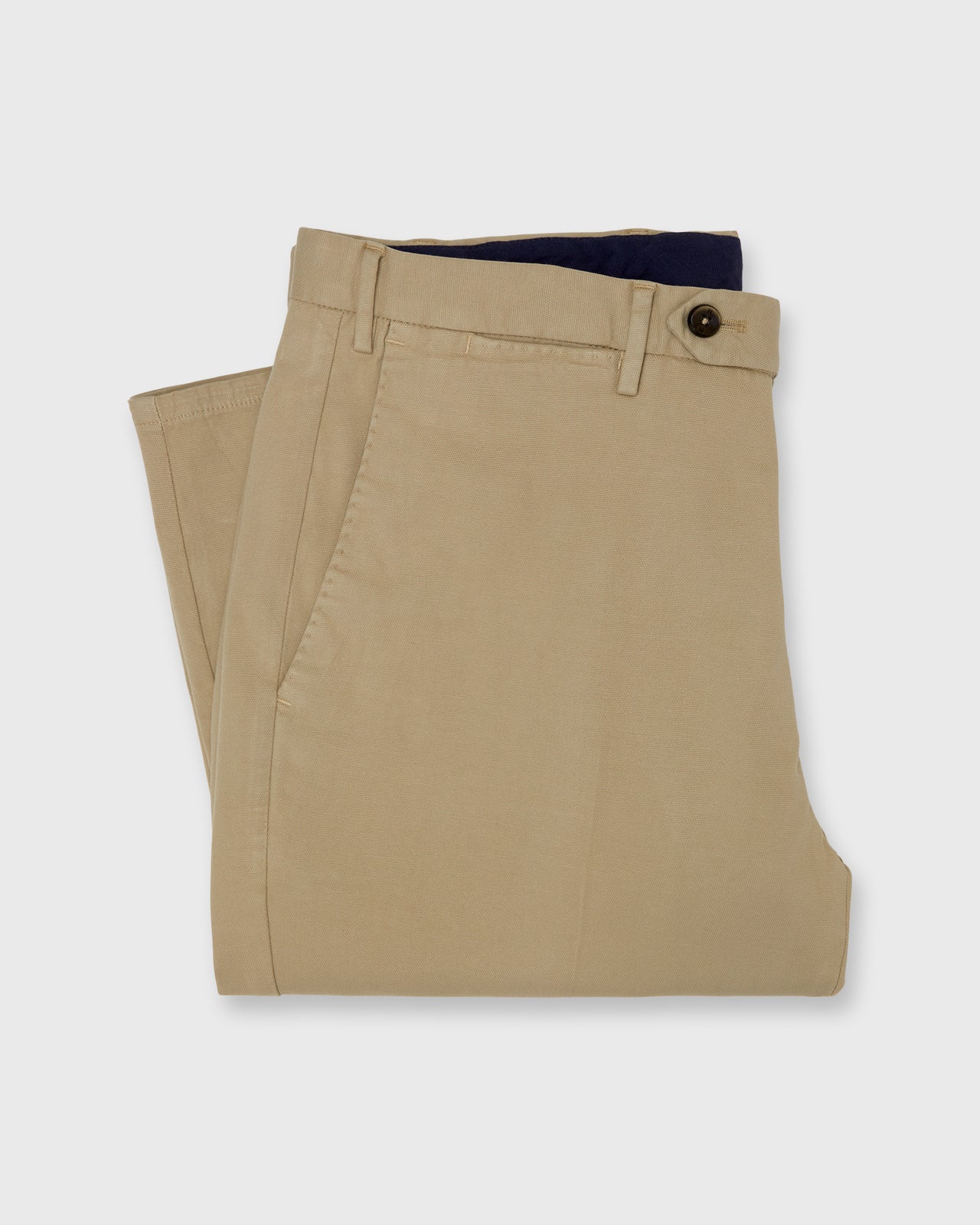 Sport Trouser in Khaki Soft Stretch Microstructure
