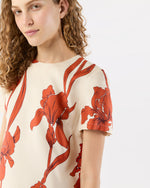 Load image into Gallery viewer, Mini Swing Dress in Iris Silk Twill
