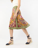 Load image into Gallery viewer, Pareo Midi Skirt in Eclipse Silk Twill
