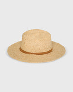 Load image into Gallery viewer, Raffia Braid Continental Hat in Natural/Tobacco
