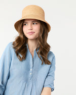 Load image into Gallery viewer, Chic Crochet Bucket Hat in Natural
