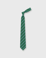 Load image into Gallery viewer, Irish Poplin Tie in Green/Blue/Bone Stripe
